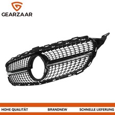 Grill K&uuml;hlergrill Diamant Passend f&uuml;r Mercedes W205 C205 15&ndash;18 Gl&auml;nzend Schwarz
