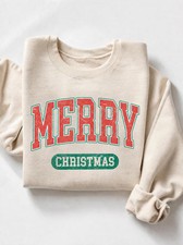 Retro Merry Christmas Graphic Sweatshirt