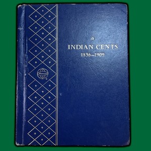 Indian Cents 1856-1909 Whitman Album 9402, Heavily Used #35434
