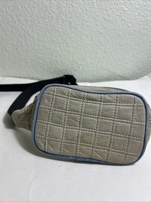 Vintage Colin Brand Leather Fanny Pack Gray Small Montreal 5.5x3.5x1.5