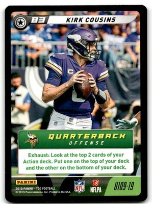 2019 Panini NFL Five #U109-19 Kirk Cousins Minnesota Vikings