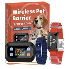 MIMOFPET Wireless Pet Barrier for Cats Dogs - Outdoor Indoor Pet Barrier