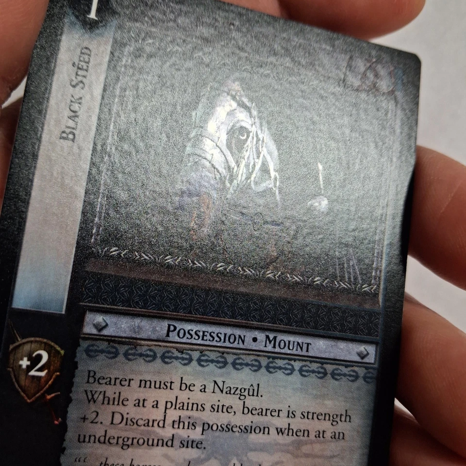 Decipher LOTR TCG Fellowship of the Ring BLACK STEED 1R208 FOIL LP - Image 4 of 4