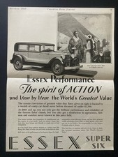 1928 CANADA CANADIAN CAR AD ESSEX PERFORMANCE SUPER SIX