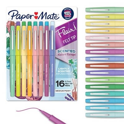 Paper Mate Flair Nature Escape Scented Felt Tip Pens, Medium Point (0.7mm), Asso