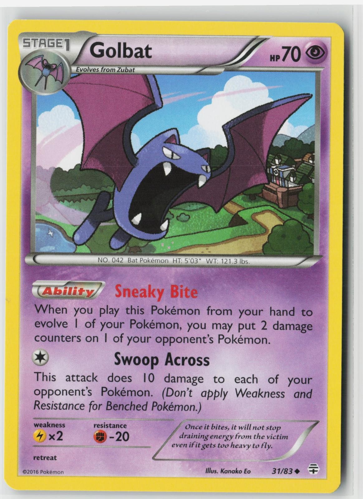 GOLBAT 31/83 UNCOMMON GENERATIONS POKEMON NM