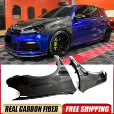 For Volkswagen VW Golf MK6 GTI Real Carbon Side Exterior Side Fender Vent Trim