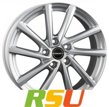 4x Borbet V crystal silver 7x18" ET41 LK5 114.3 ML 67.1 Alufelgen 18 Zoll