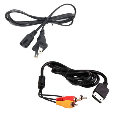 AC Power Cord & AV Audio Video Cable Hookup Bundle For the Sega DREAMCAST