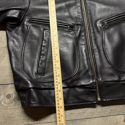 Vtg Vanson Leather Jacket Mens 46 Suzuki Marauder Motorcycle Black