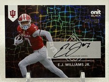 2025 Onit Black Indiana Hoosiers - on card AUTO #S-2 E.J. Williams Jr. 64/150