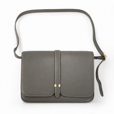 Vintage Nordstrom GrayLeather Purse Shoulder ...