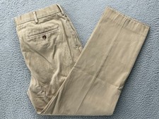  70 New Lands' End Men's Tailored Fit No Iron Chino Pants Khaki 35x28