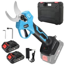 21V Electric Cordless Branch Scissors Pruning Shear Pruner Cutter+2Battery
