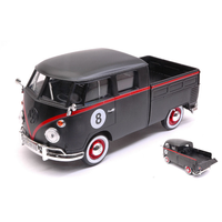 Vw Type 2 (T1) Bus Double Cab Pick Up N.8 Matt 1967 Black/Red 1:24 Motormax Auto