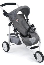 Bayer Chic 2000 - Puppenbuggy Lola Jogging-Buggy Puppenwagen Jeans Grau Neu OVP