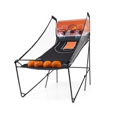 Electronic Dual Shot Arcade Basketball Game w/ 8 Exciting Playing Modes-Black