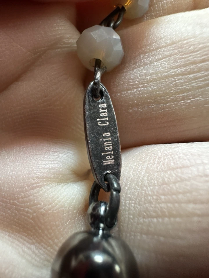 Collar Melania Clara Cuentas Transparentes Estación Romántico Colgante Foto 4 de 4