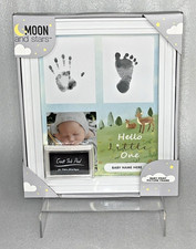 Moon and Stars Baby Print Picture Frame w/ Ink Pad for Handprint  Footprint NEW