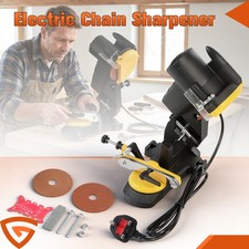85W Electric Chain Sharpener Bench Tool Chainsaw 3.2mm+4.5mm Grinding Wheel 220V