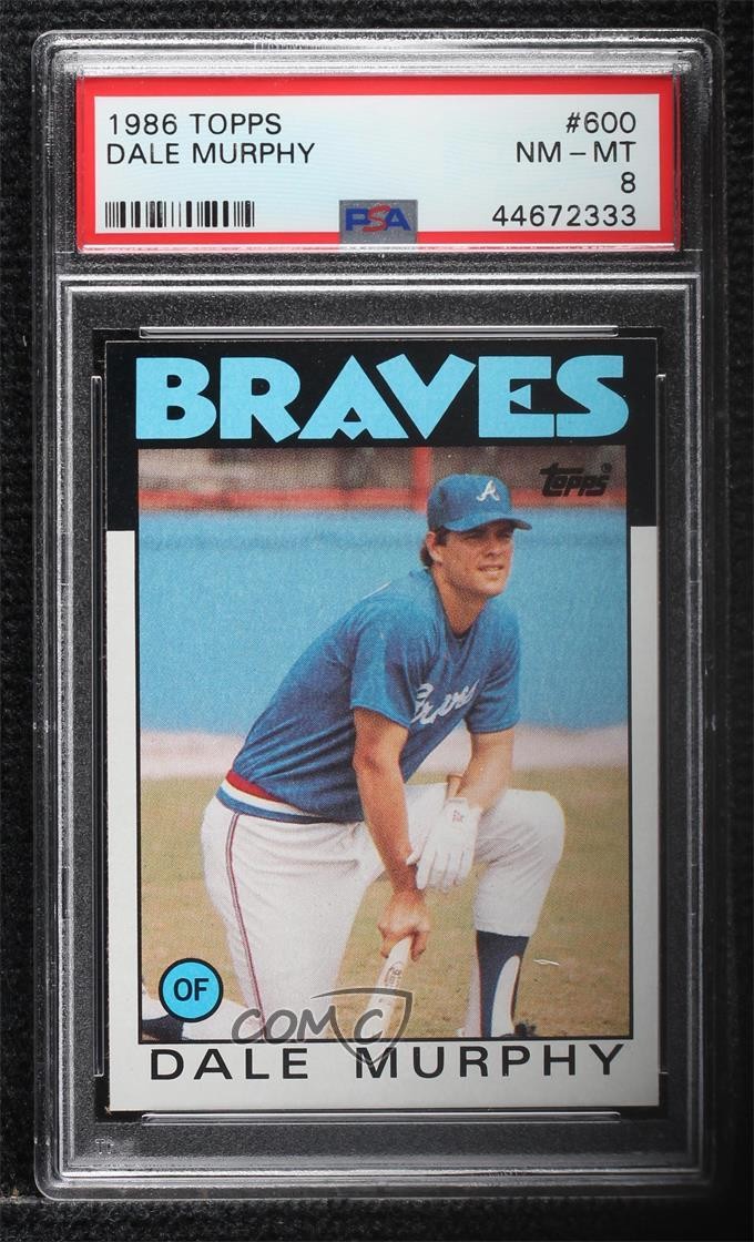 1986 Topps Dale Murphy #600 PSA 8 un2