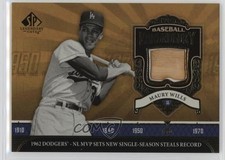 2006 SP Legendary Cuts Baseball Chronology Materials Maury Wills #BC-MW 0t2