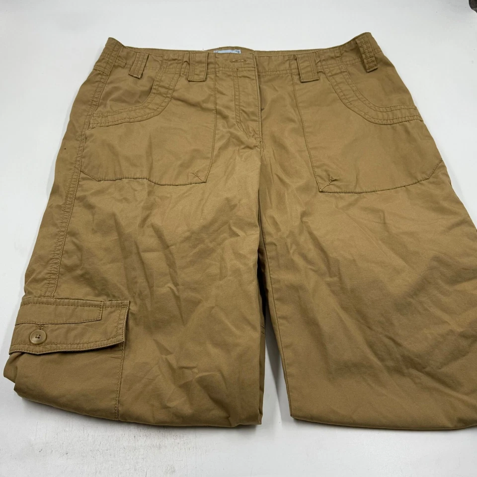 Pantalón cargo para mujer Izod talla 6 marrón algodón informal utilitario exterior tiro medio Foto 2 de 4