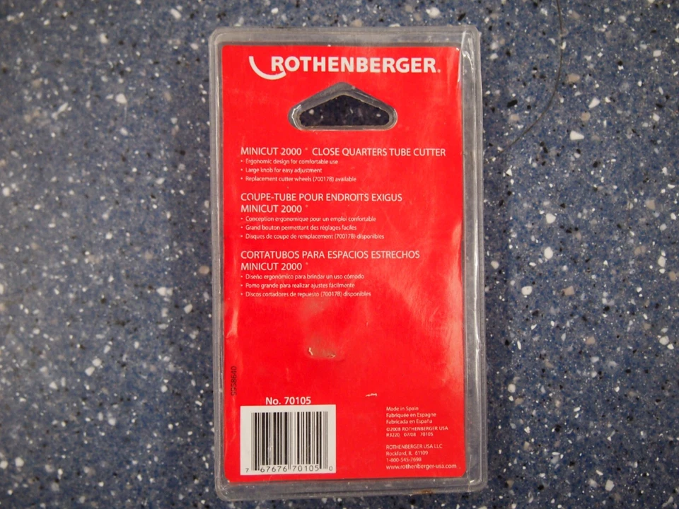 Rothenberger 70105 Tube Cutter,1/8" To 7/8" Cutting Cap. - Image 2 of 2