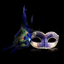 Venetian Feather Masquerade Mask M31060C