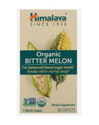 Himalaya Bitter Melon 60 Caplets DairyFree Gluten Free GMP Quality Assured (H01)
