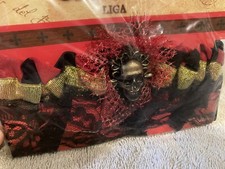 Pirate Garter Adult Halloween Costume Piece Skull Red And Black