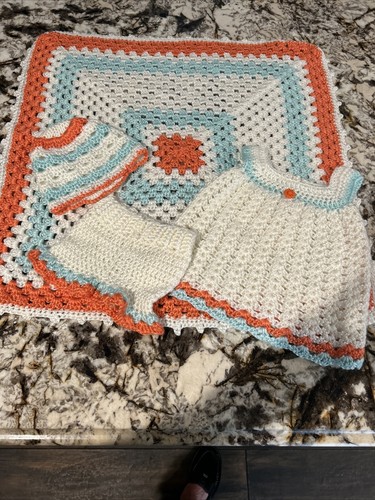 HOMEMADE CROCHETED BABY LAYETTE SET