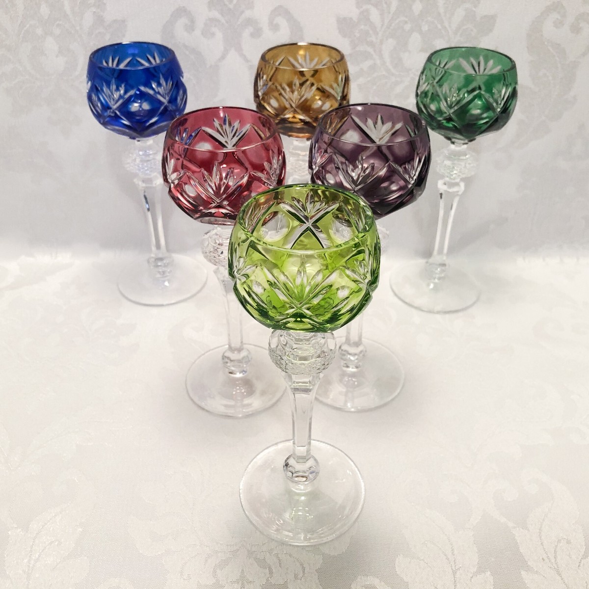 Vintage WMF Cristal Cabinet Bleikristall Cut Crystal Cordial Glasses Set of  6 | eBay