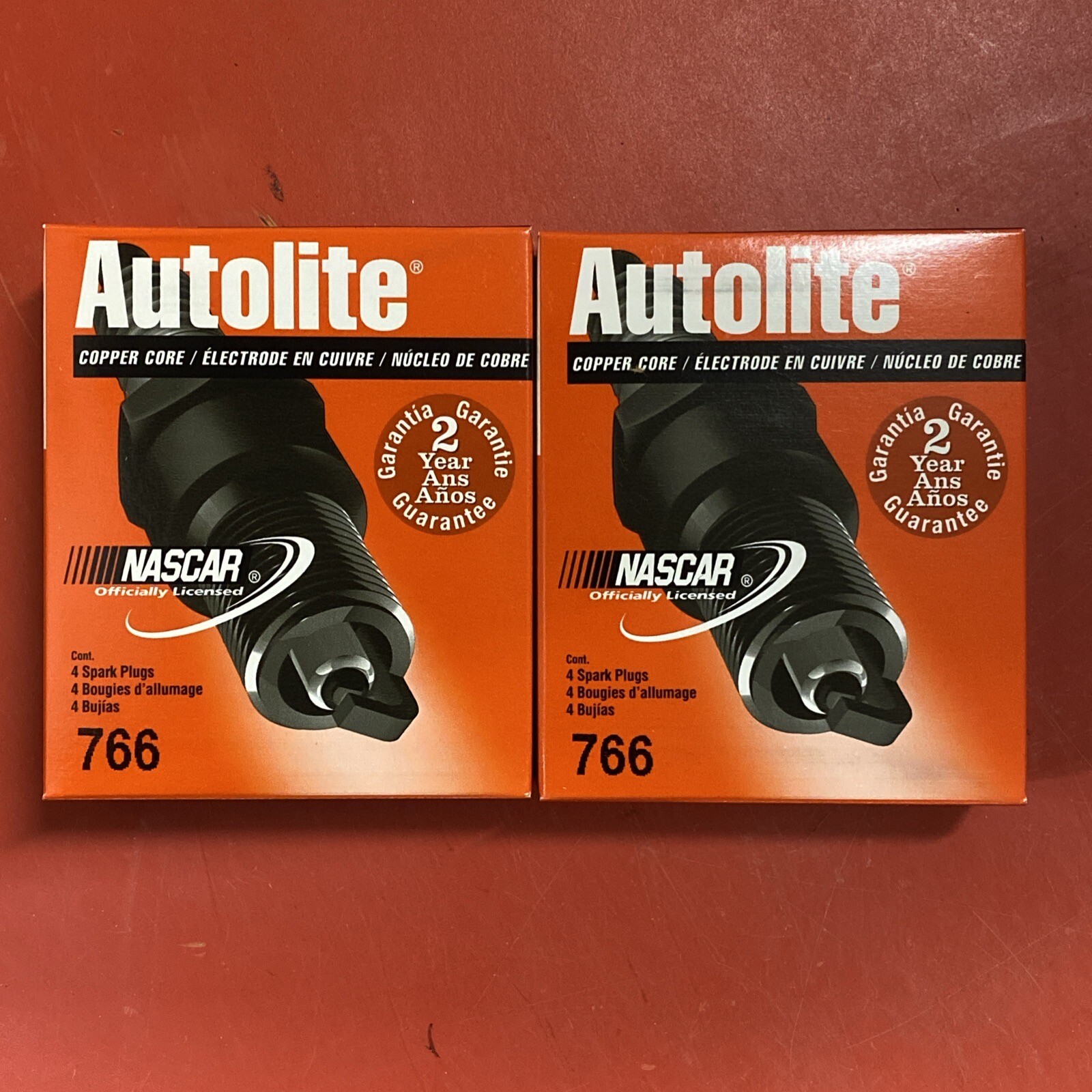 AutoLite 766 Copper Resistor Spark Plugs Pack of 8