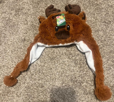 Critter Collection Plush Moose Child Hat NWT