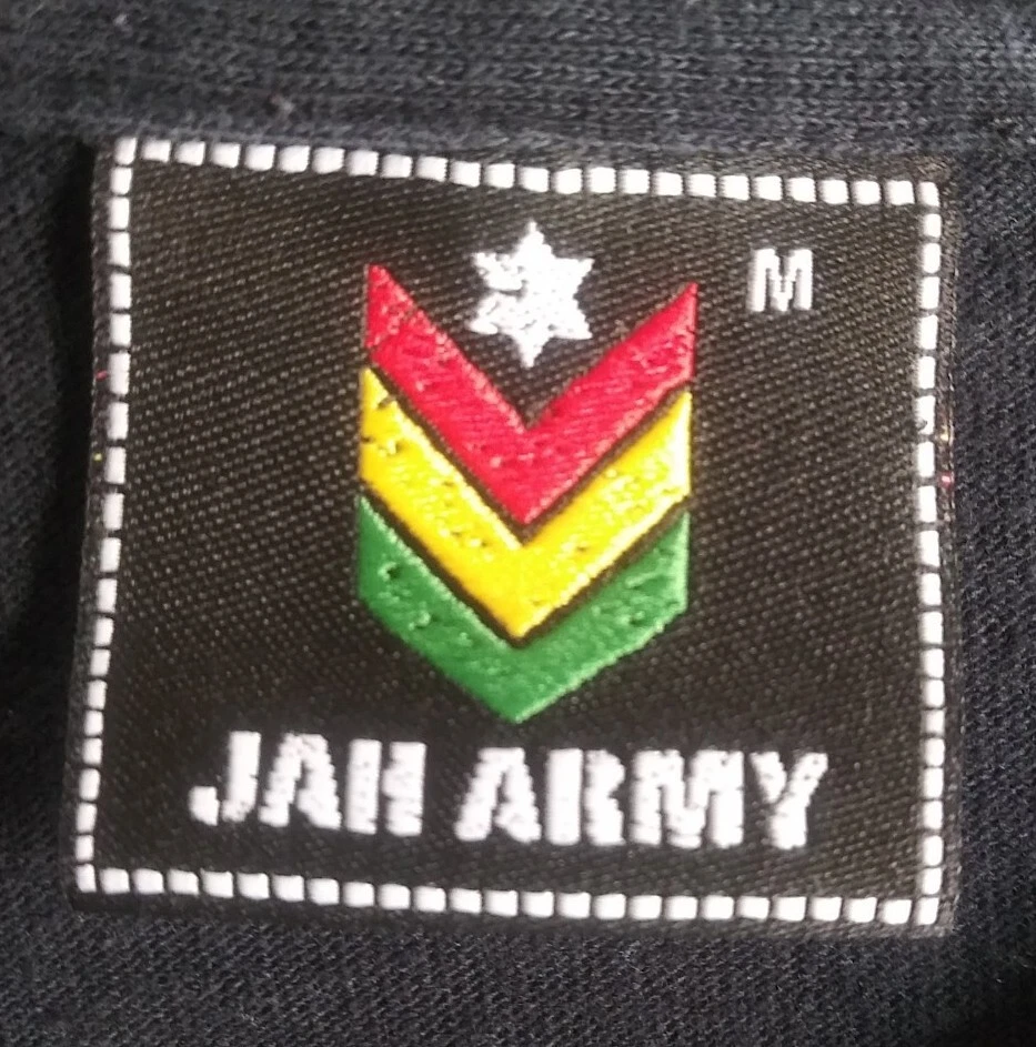 Camiseta JAH ARMY 1930 Conquering Gold Lion Azul Marino Mediana Foto 3 de 4