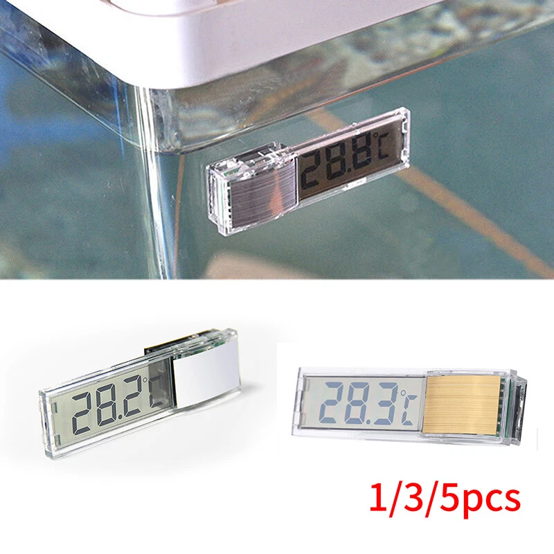 Aquarium Thermometer, Compact Waterproof Fish Tank Temperature