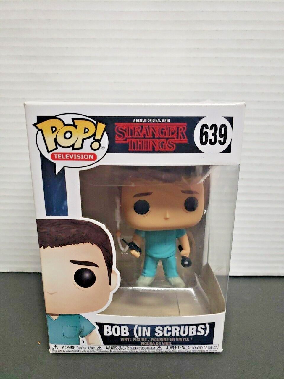 Bob (In Scrubs) Stranger Things #639 Vinyl Figure New Funko Pop! Television