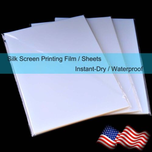 50 Sheets 8.5" x 11" Waterproof Inkjet Milky Transparency Film Screen Printing 