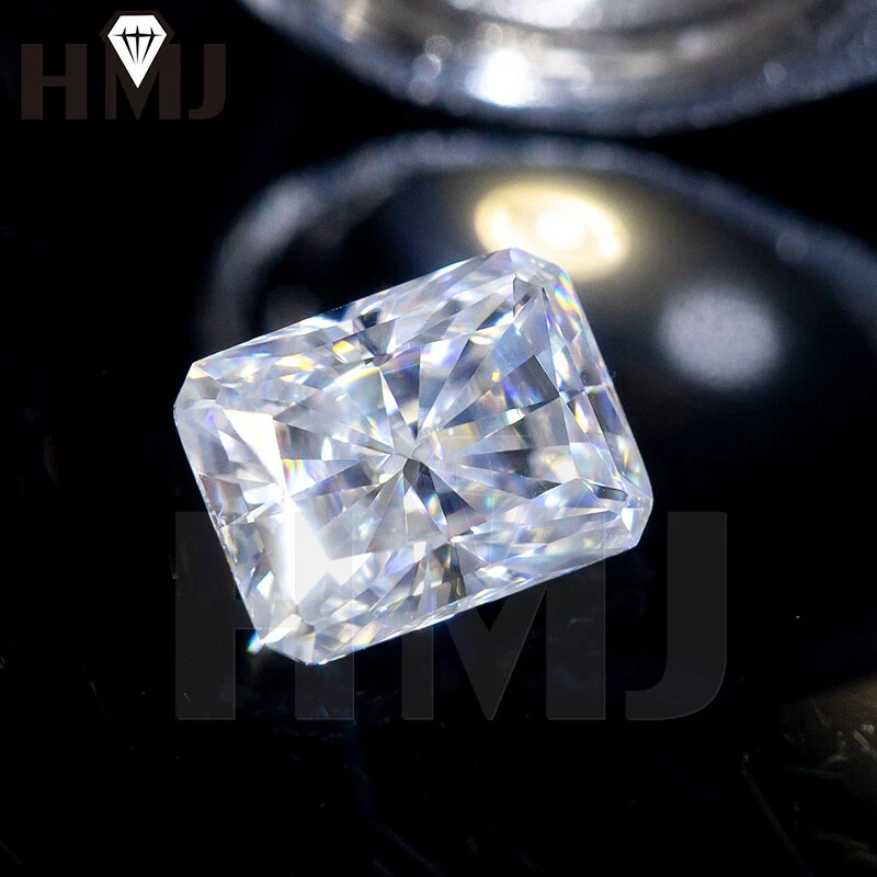 Radiant Cut Moissanite Loose Gems White Colour D IJ Clarity With GRA Certificate - Image 4 of 4