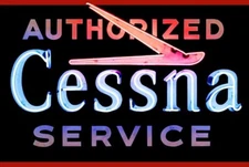 Authorized CESSNA Airplane Service NEW Sign - 12x18" USA STEEL LG Size  3 lbs