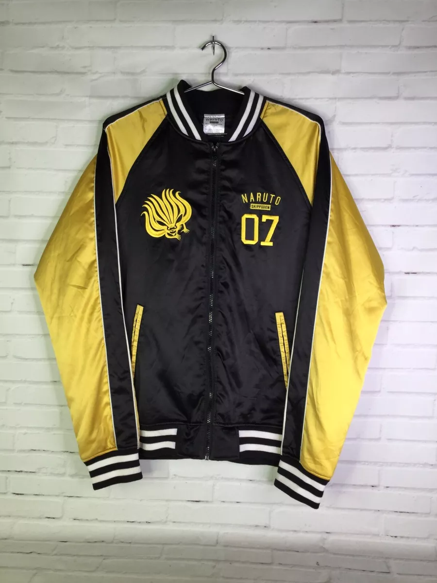 Men's Black and Yellow Bomber Varsity Jacket