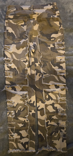 Unbranded - Camouflage - Tattered - Patch All Over - Youth Size 11 - Jeans - Picture 2 of 5