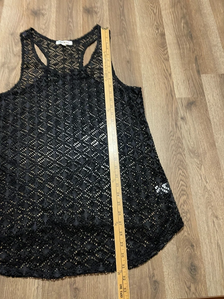 Miken Tank Top, Women's Size XL, Black, See Through, Sleeveless - Image 4 of 4
