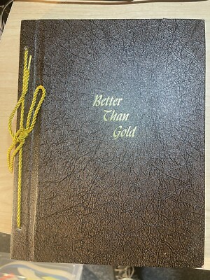 Better Than Gold Hardcover VINTAGE Spiritual Tie Bound Book VG+ Great Condition