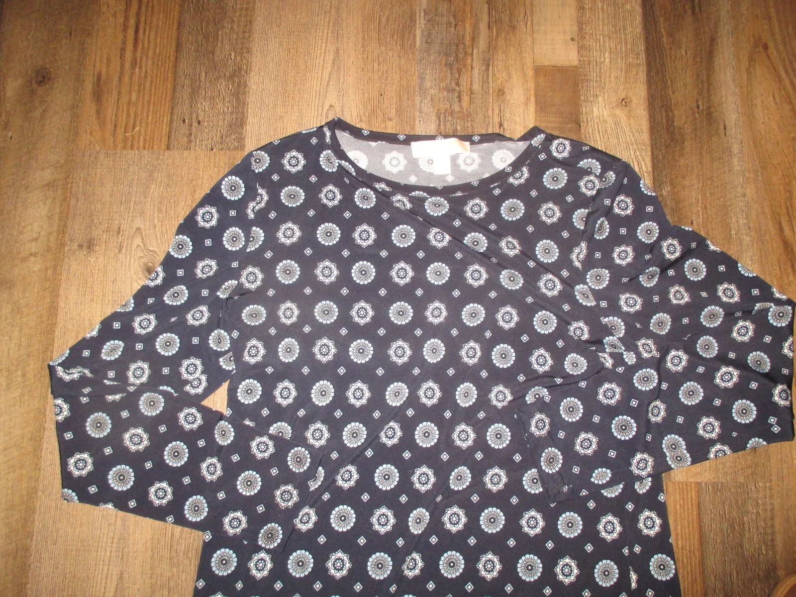 Abito a maniche lunghe MICHAEL KORS TAGLIA L MISTO POLIESTERE STAMPATO BLU MISTO