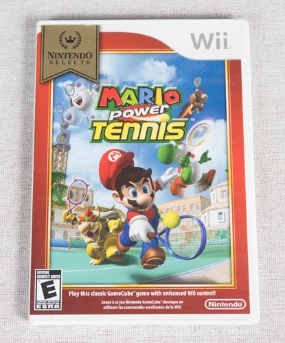 Mario Power Tennis (Nintendo Wii, 2004) w/ Manual/Insert