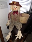 Scarecrow Figure w/ Basket Home Decor Shelf Sitter ~ Burton & Burton * Brand New — photo 2