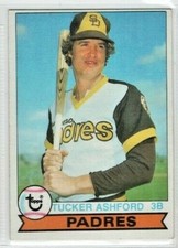 1979 Topps Baseball Card # 247 Tucker Ashford - Padres