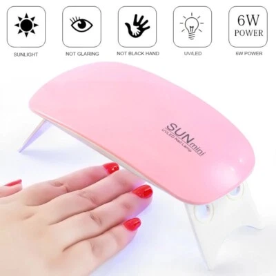 6W LED UV Nail Lamp Polish Dryer Gel Acrylic Curing Light Professional Spa Tool